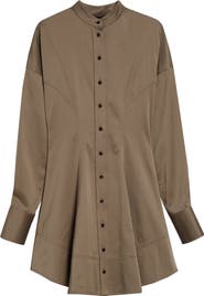 Proenza Schouler Janan Long Sleeve Cotton Stretch Sateen Dress