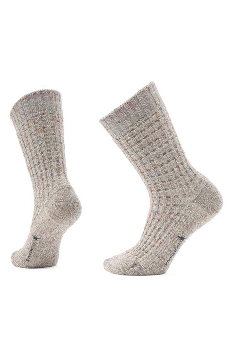 Everyday Waffle Press Merino Wool Blend Crew Socks