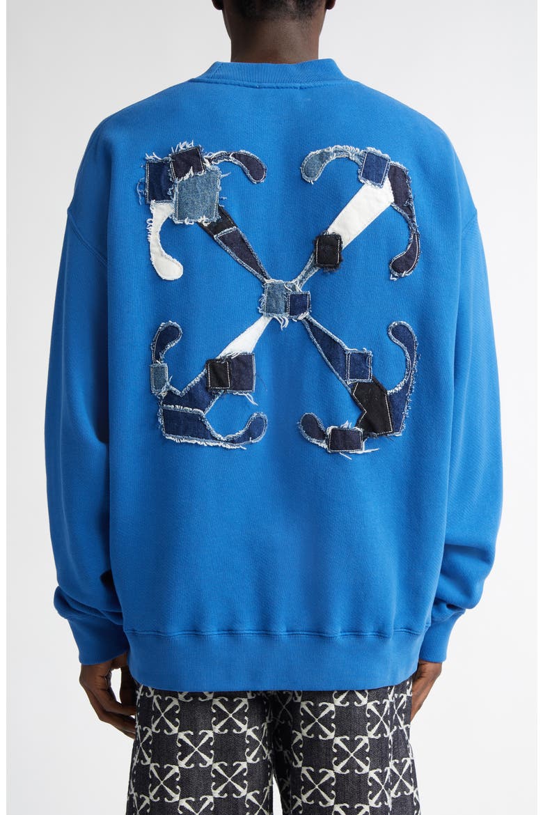 Boro Arrow Oversize Skate Crewneck Sweatshirt, Alternate, color, BLUE - MULTICOLOR