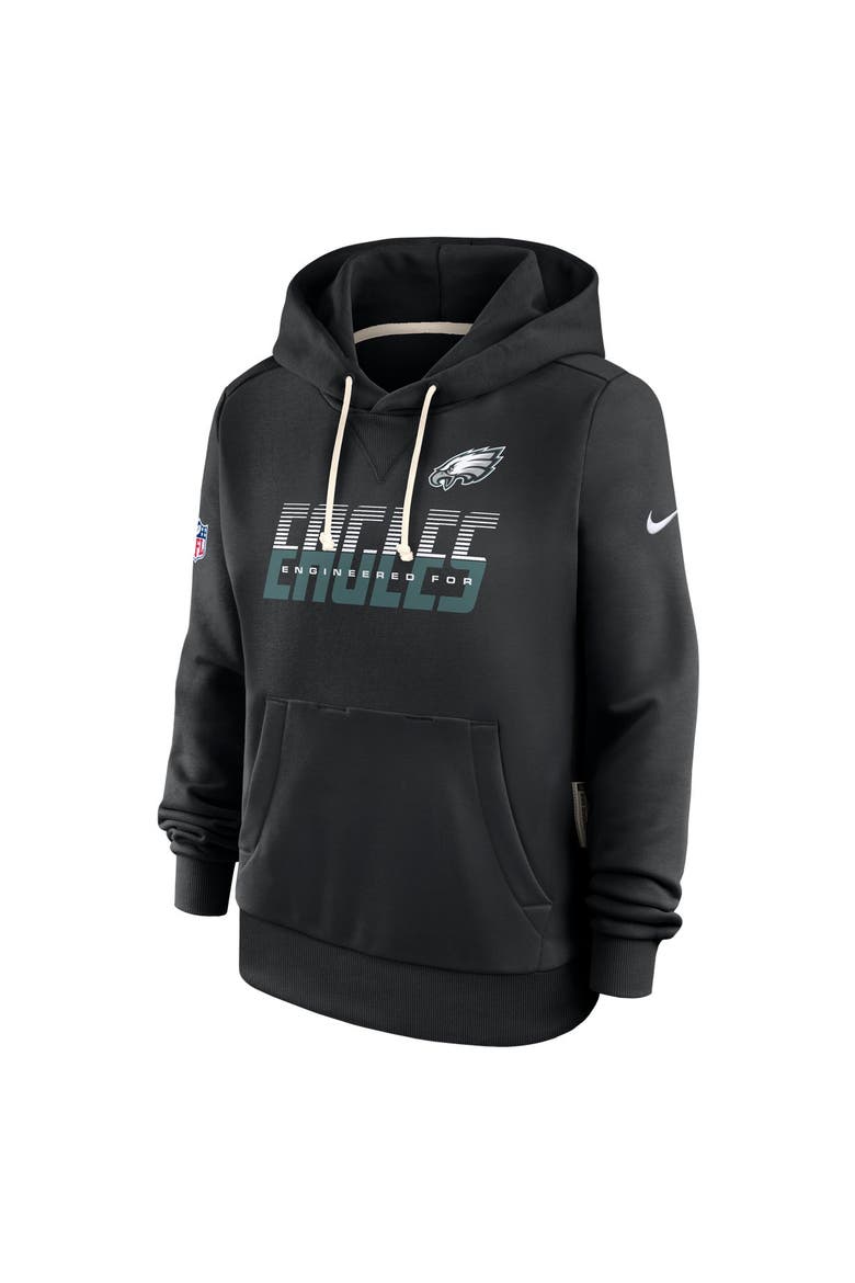 Women's Nike Black Philadelphia Eagles Sideline Standard Issue Dri-FIT Hoodie, Alternate, color, Black