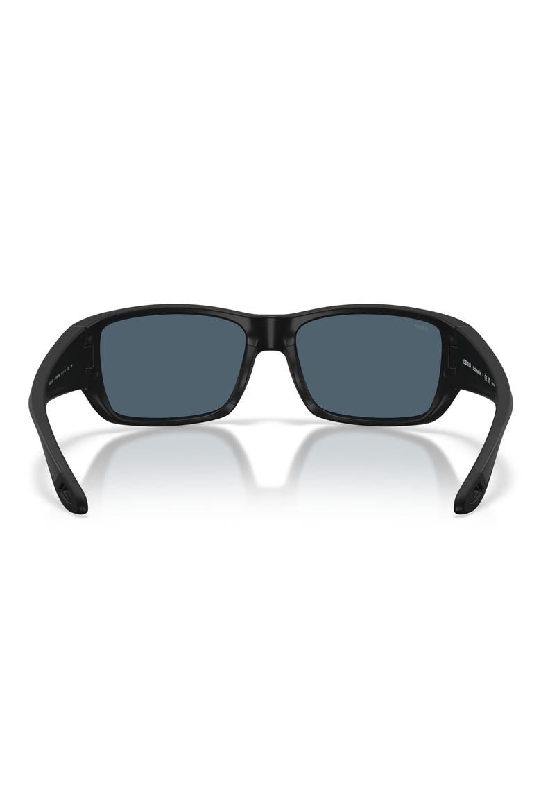 Schoolie 56mm Polarized Rectangular Sunglasses, Alternate, color, MATTE BLACK / GRAY 580P