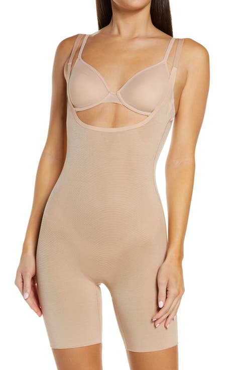 Sheer Sculpting Open Bust Bodysuit (Regular & Plus Size)