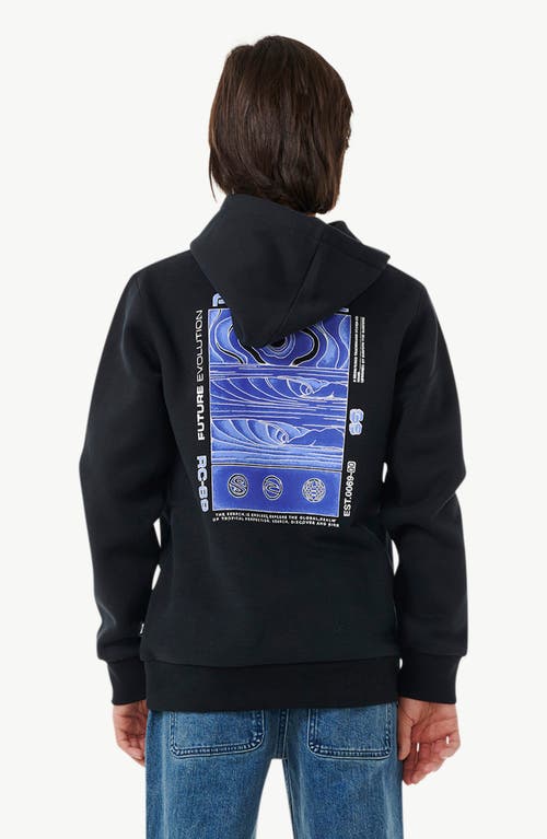 Rip Curl Kids' Future Evolution Pullover Hoodie In Black