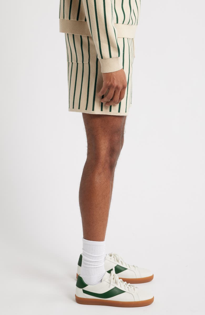 MAVRANS Emerald Stripe Knit Shorts, Alternate, color, Green