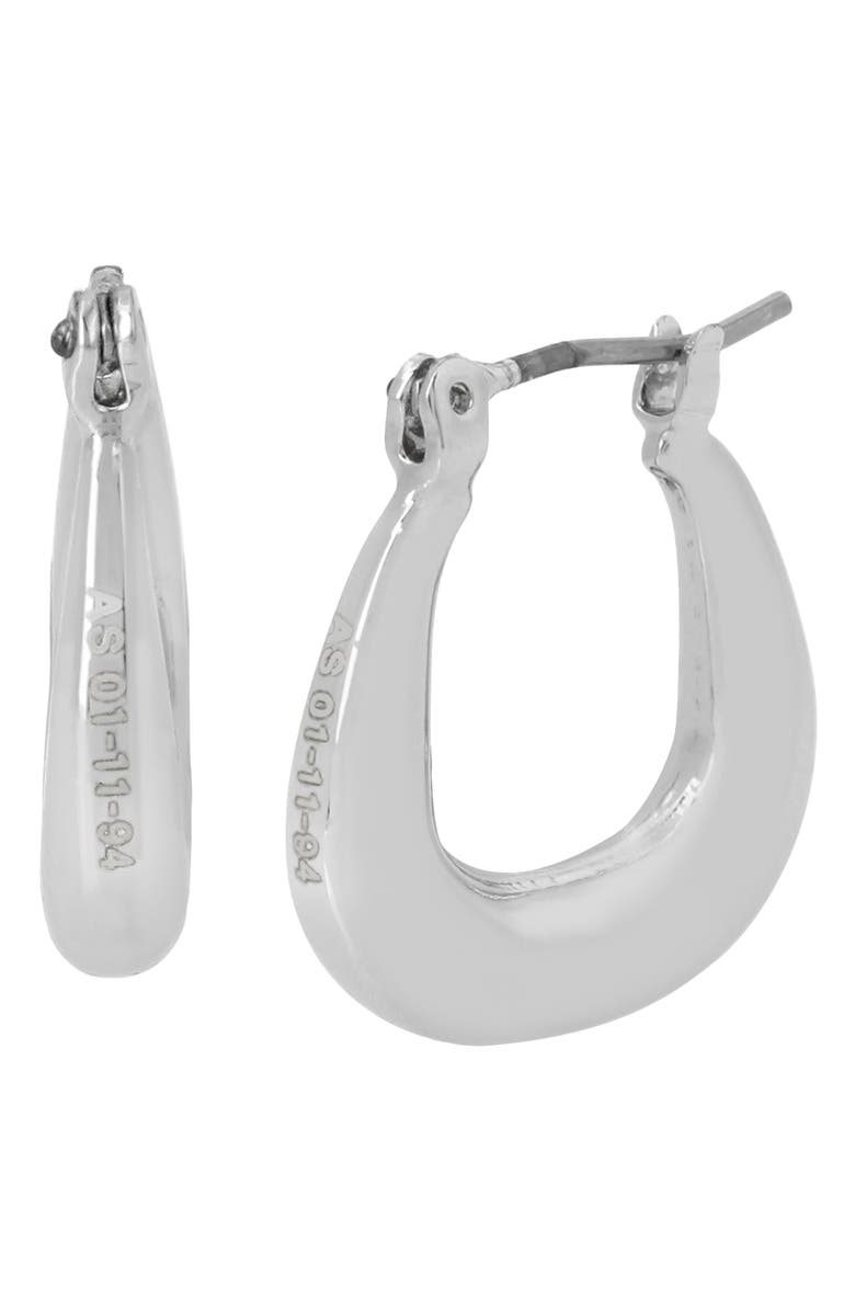 AllSaints Logo Hoop Earrings, Main, color, 