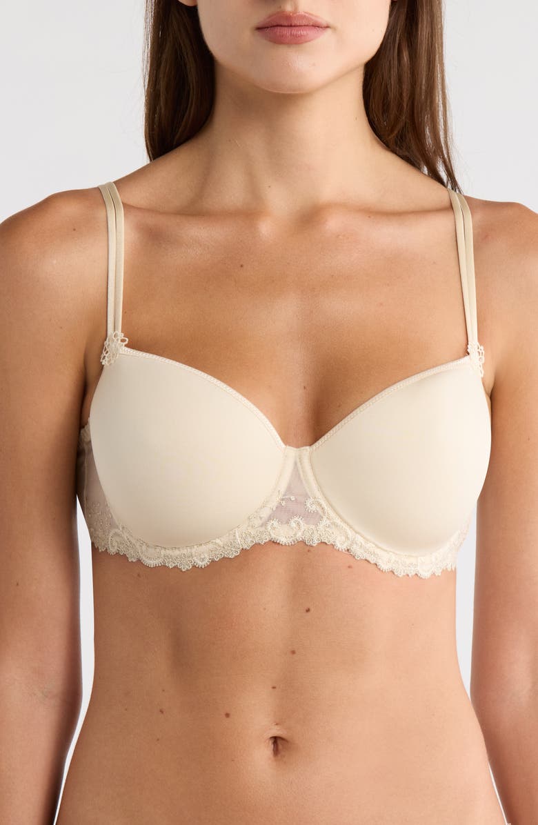 Simone Perele Delice 3D Molded Underwire Demi Bra, Main, color, Topaz Beige