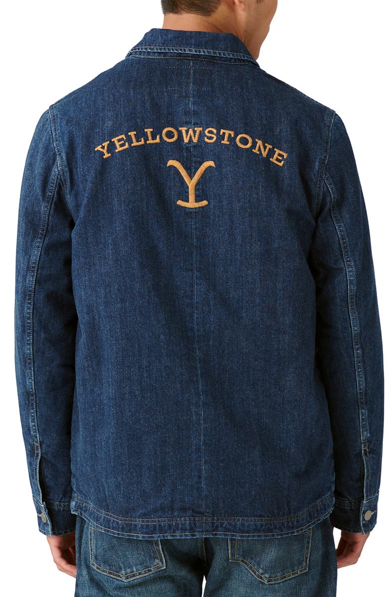 Lucky Brand x Yellowstone Embroidered Denim Chore Jacket, Alternate, color,