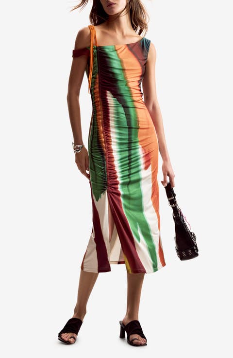 Stripe Asymmetric Dress