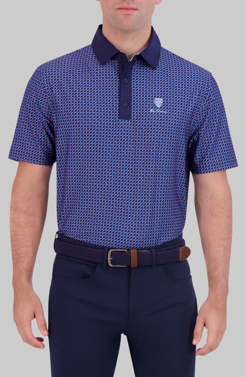 Retro Geo Performance Golf Polo