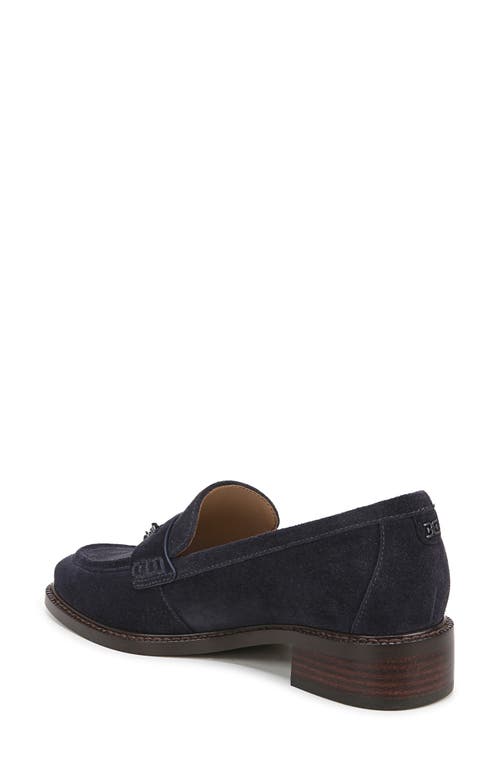 Sam Edelman Denise Tassel Penny Loafer Midnight Blue Suede In Blue