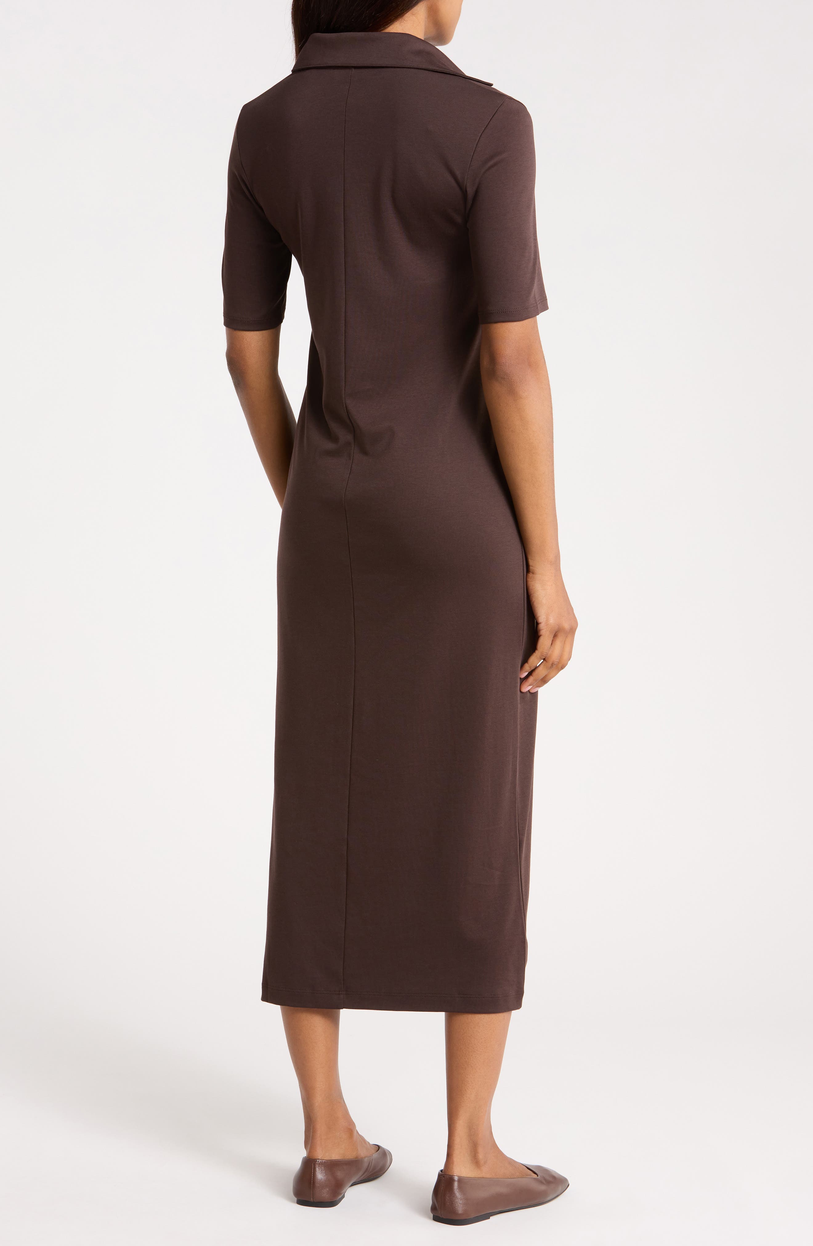 Short Sleeve Cotton Polo Dress (Women) | Nordstromrack