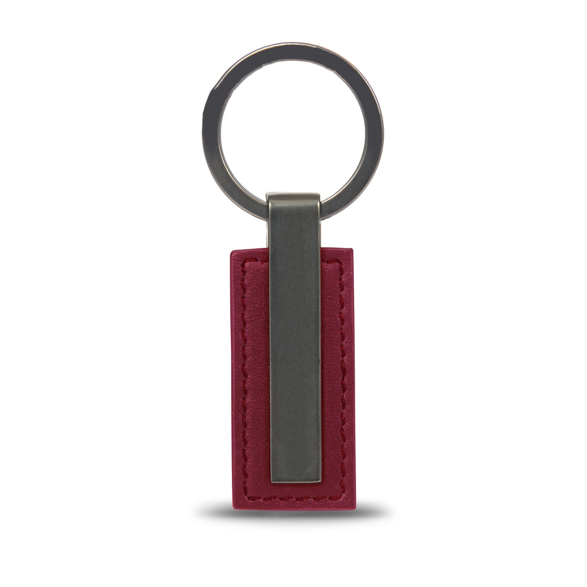 Key Ring Metal Bar, Alternate, color, Carmine Red
