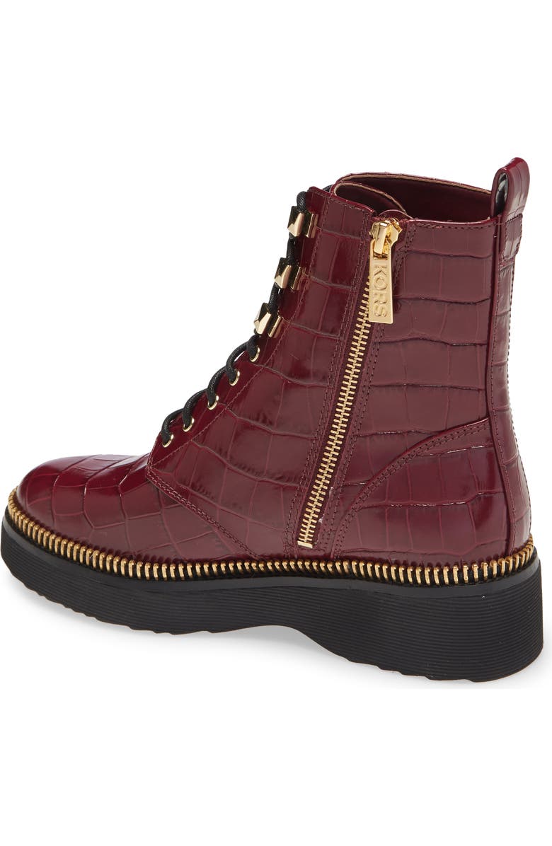 MICHAEL Michael Kors Haskell Combat Boot, Alternate, color, Dark Berry