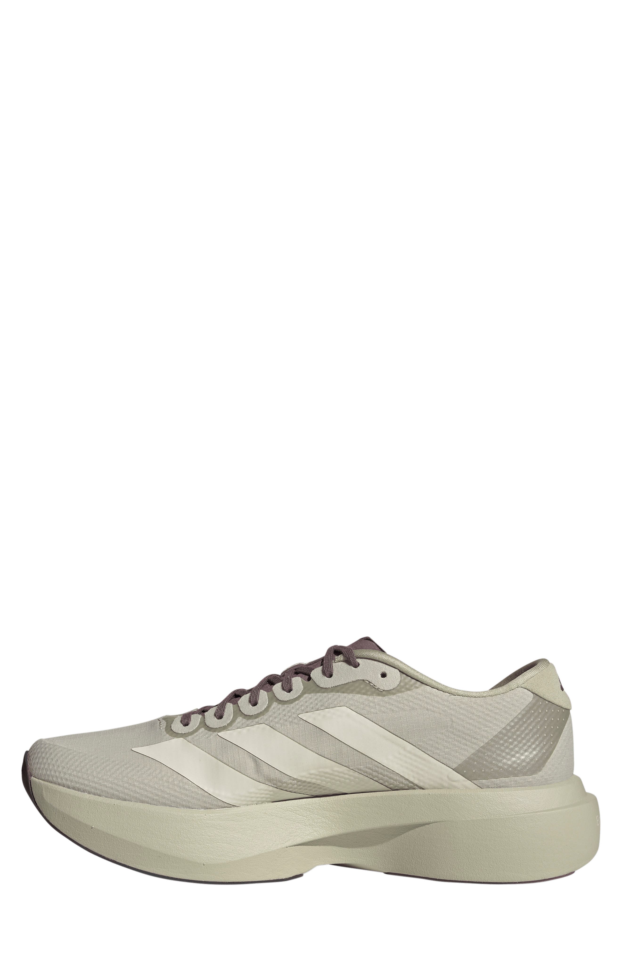 Adizero Evo SL Running Shoe, Alternate, color, PUTTY GREY