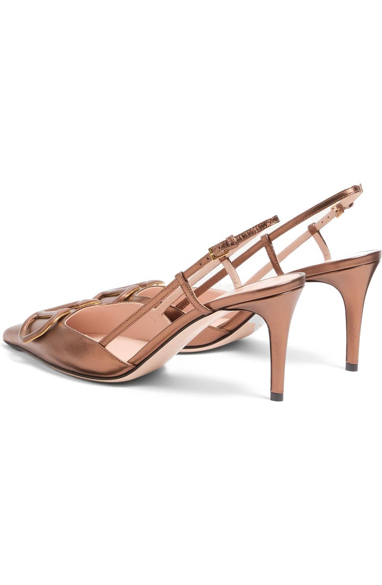 Valentino Garavani VLOGO Signature Metallic Slingback Pump, Alternate, color, Bronze