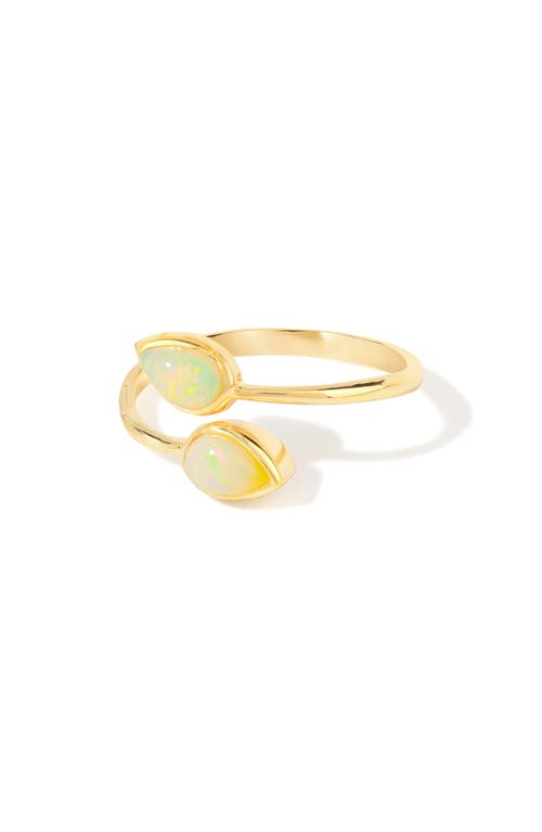Ys Gems Gemstone Bypass Ring In Yellow