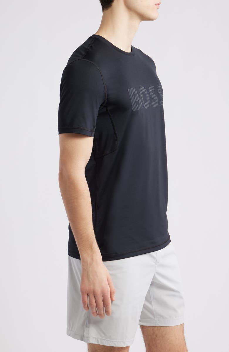 BOSS Tee Active Slim Fit Performance Logo Graphic T-Shirt, Alternate, color, Black