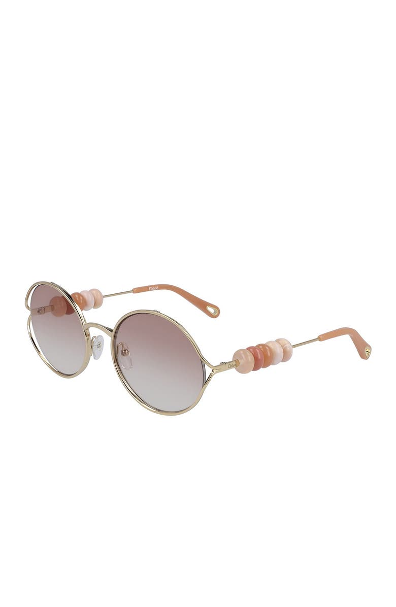 Chloé Beaded 57mm Round Sunglasses, Main, color,