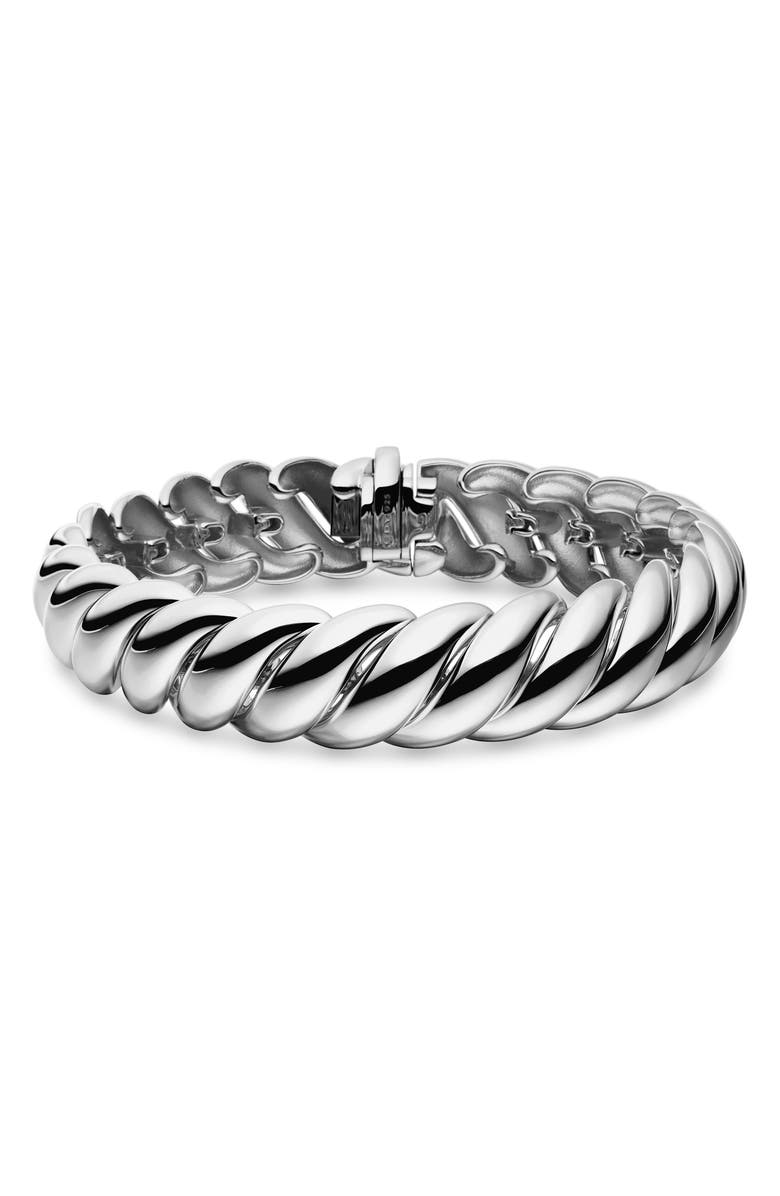 David Yurman Sculpted Cable Bracelet in Sterling Silver, 14mm, Alternate, color, Sterling Silver