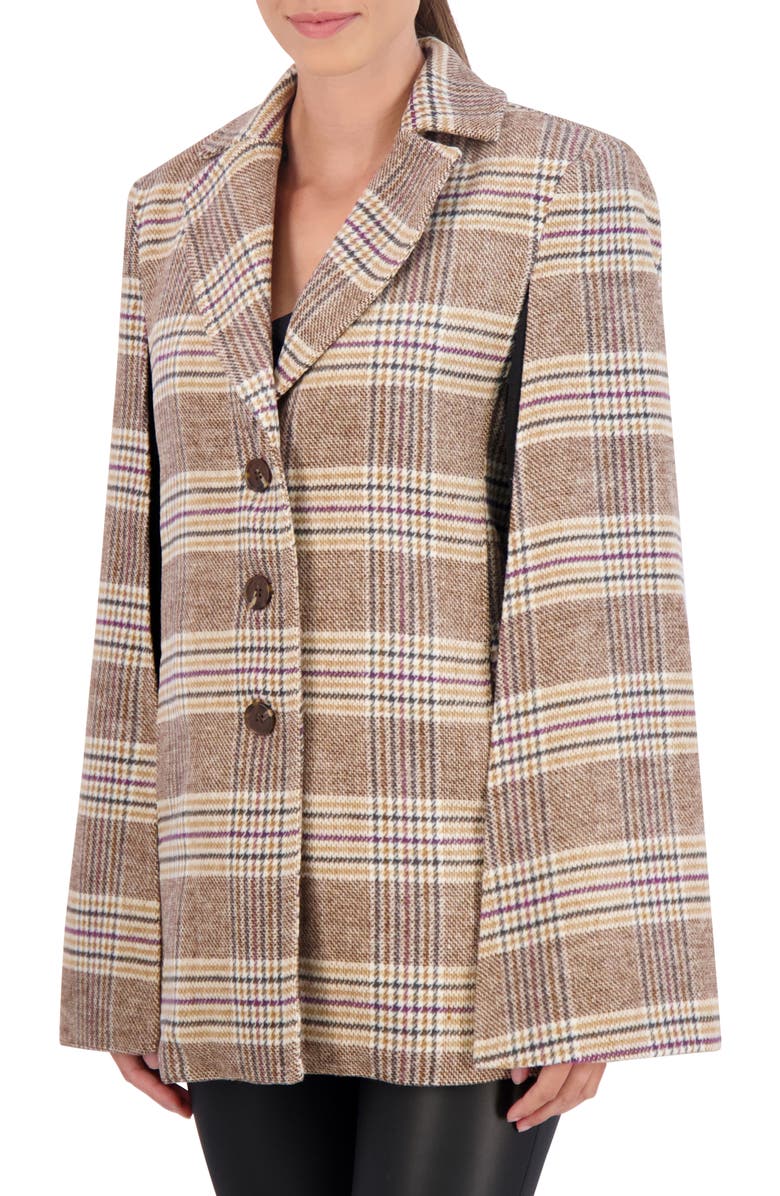 Ookie & Lala Plaid Cape Coat, Alternate, color, 