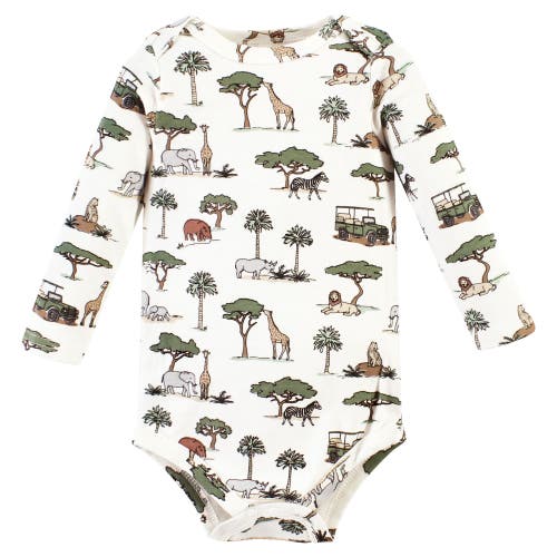 Hudson Baby Cotton Long-sleeve Bodysuits 5-pack In Multi