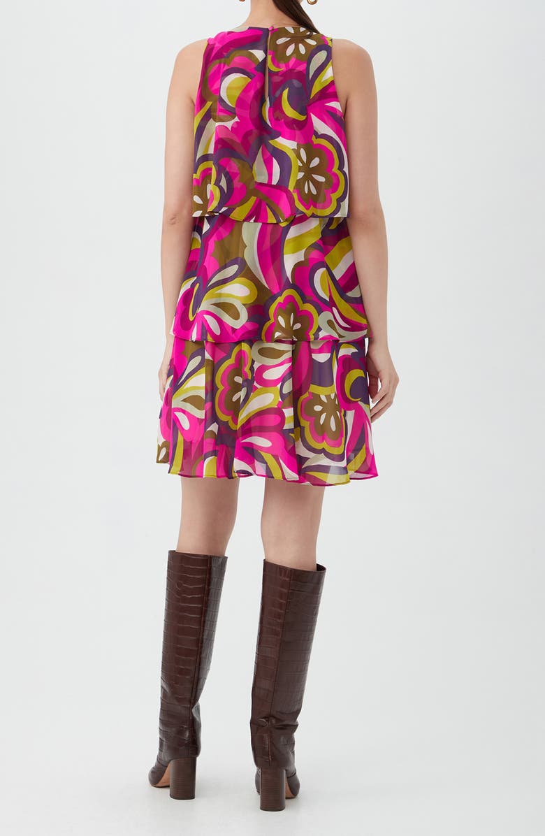 Trina Turk Stride Tiered Dress, Alternate, color, Trina Pink Multi