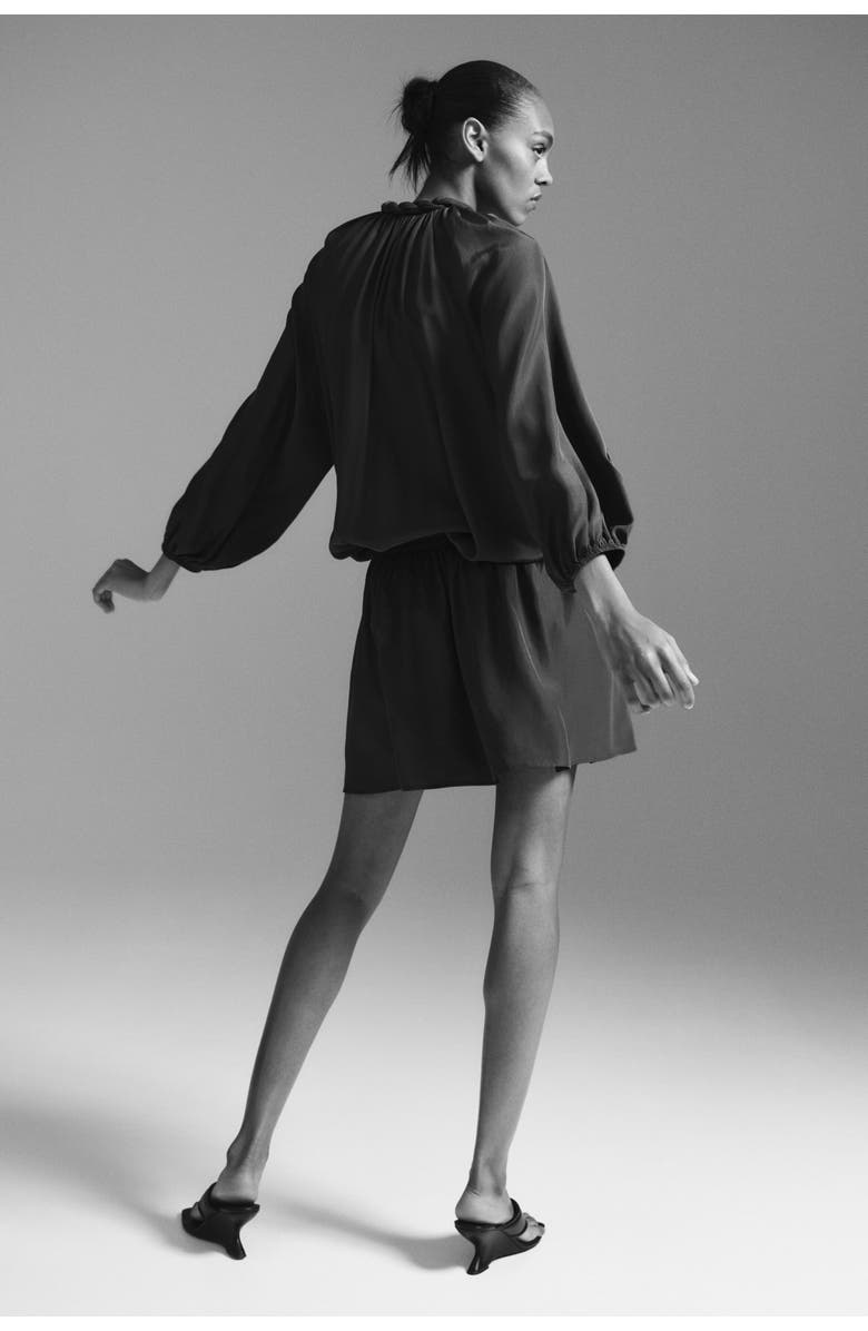 H&M Braid-detail Tunic Dress, Alternate, color, Dark Brown