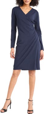 Maggy London Long Sleeve Midi Sweater Dress