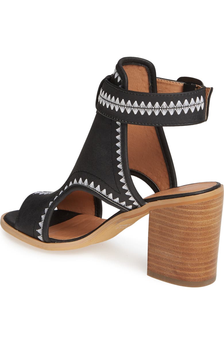 Very Volatile Yankee Embroidered Shield Sandal, Alternate, color,