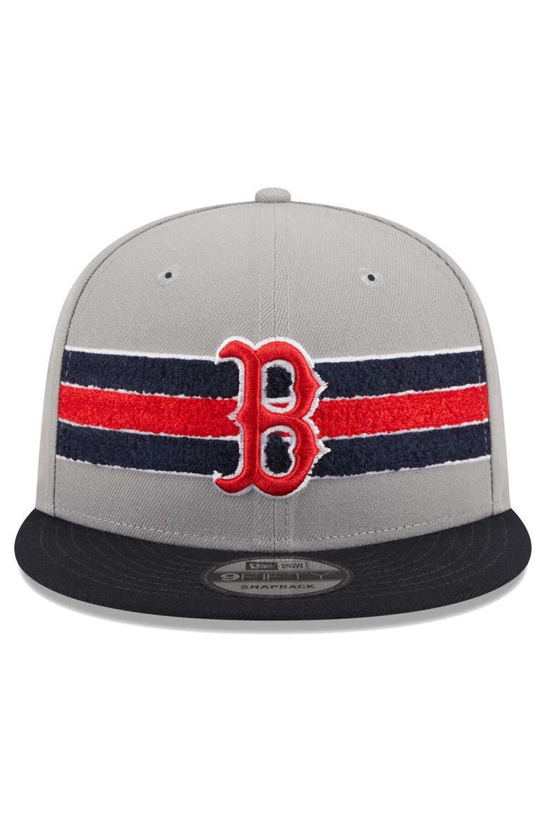 Men's New Era Gray/Navy Boston Red Sox Band 9FIFTY Snapback Hat, Alternate, color, Gray
