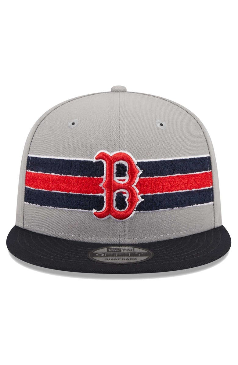 New Era Men's New Era Gray/Navy Boston Red Sox Band 9FIFTY Snapback Hat, Alternate, color, Gray
