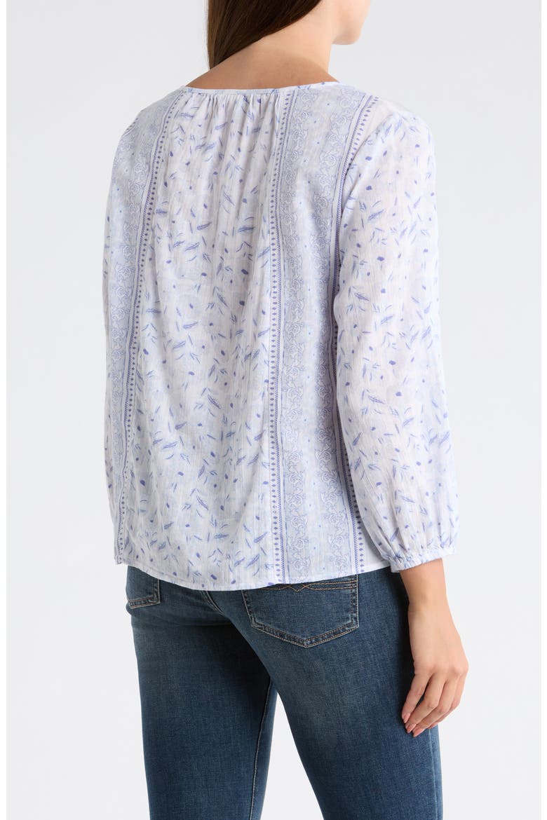 Long Sleeve Cotton Top, Alternate, color, BLUE MULTI