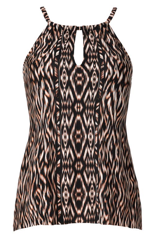 Shop Miraclesuit ® Topkapi Peephole Tankini Top In Black/multi