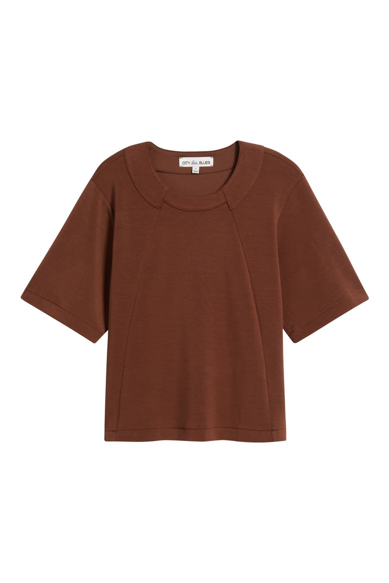 Elbow Sleeve Crewneck T-Shirt, Alternate, color, EARTH