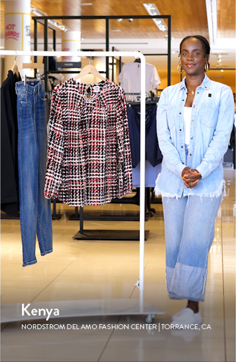 Chain Strap Houndstooth Top, sales video thumbnail