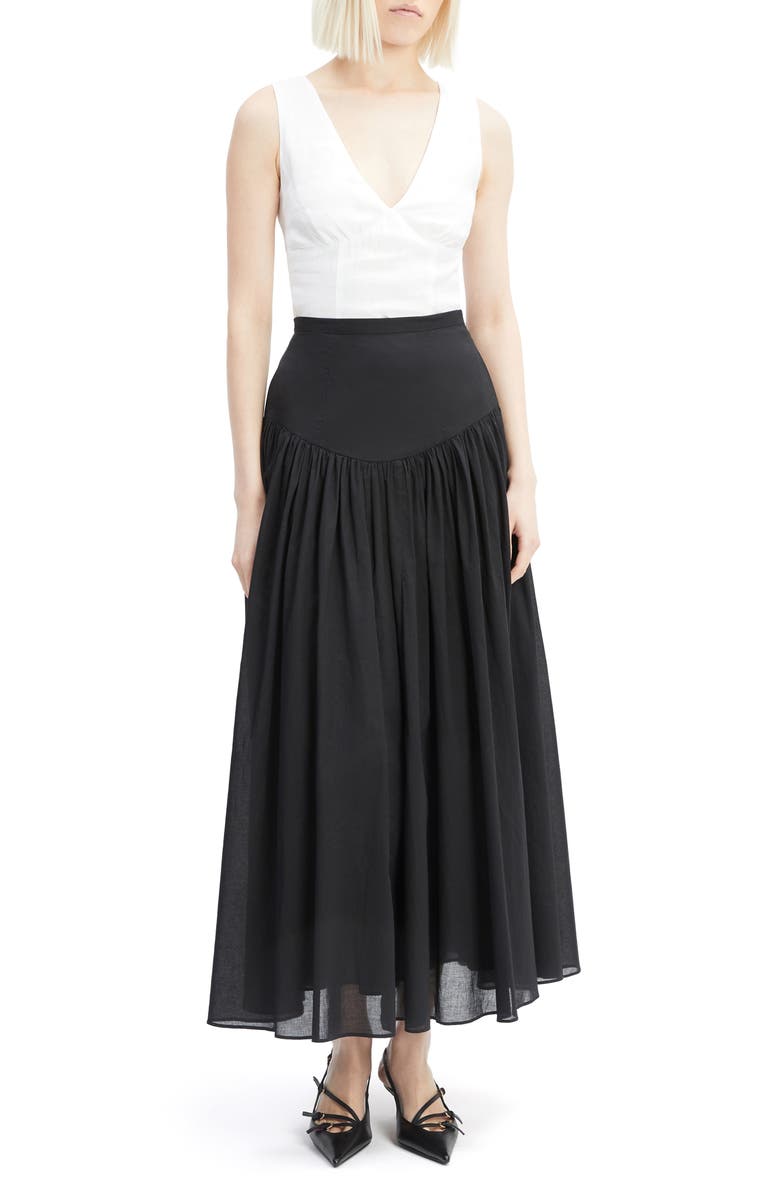 Bardot Amorette Cotton Maxi Skirt, Alternate, color, Black
