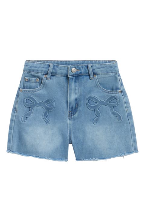 Kids' Bow Embroidered Shorts (Big Kid)