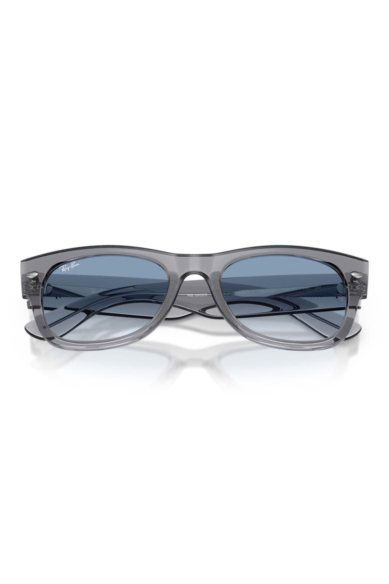52mm Mega Wayfarer II Gradient Square Sunglasses, Alternate, color, TRANSAPRENT GREY / CLEAR BLUE