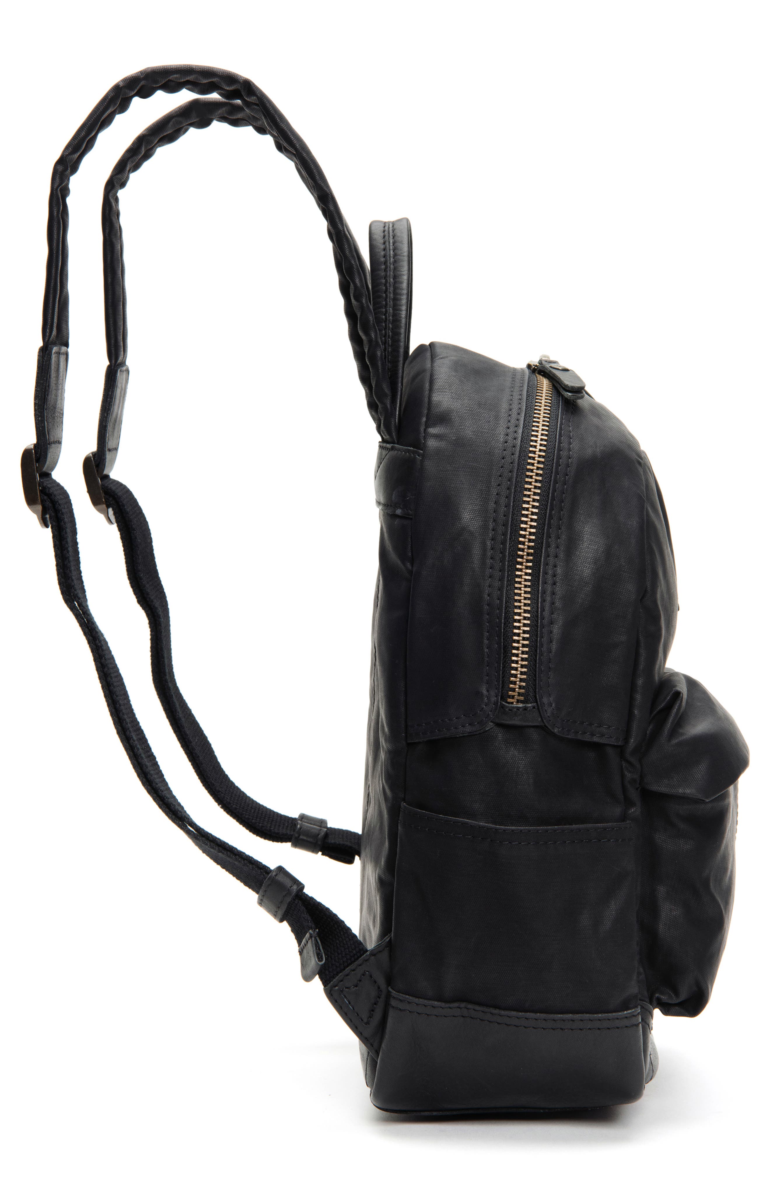 Frye Small Scout Canvas & Leather Backpack, Alternate, color, 