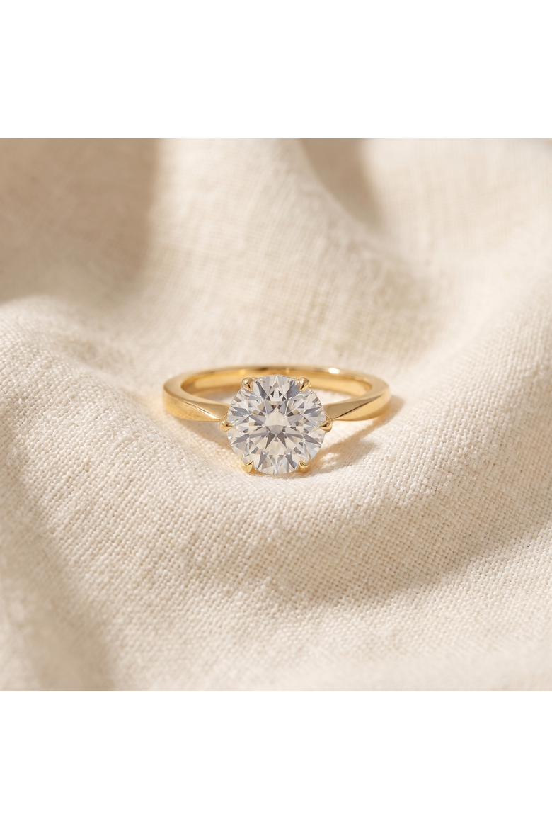 2 Ct Diamond Solitaire Engagement Ring 14k Gold Lab Grown, Main, color, 14k Yellow Gold