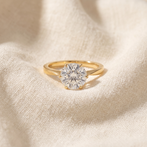 2 Ct Diamond Solitaire Engagement Ring 14k Gold Lab Grown