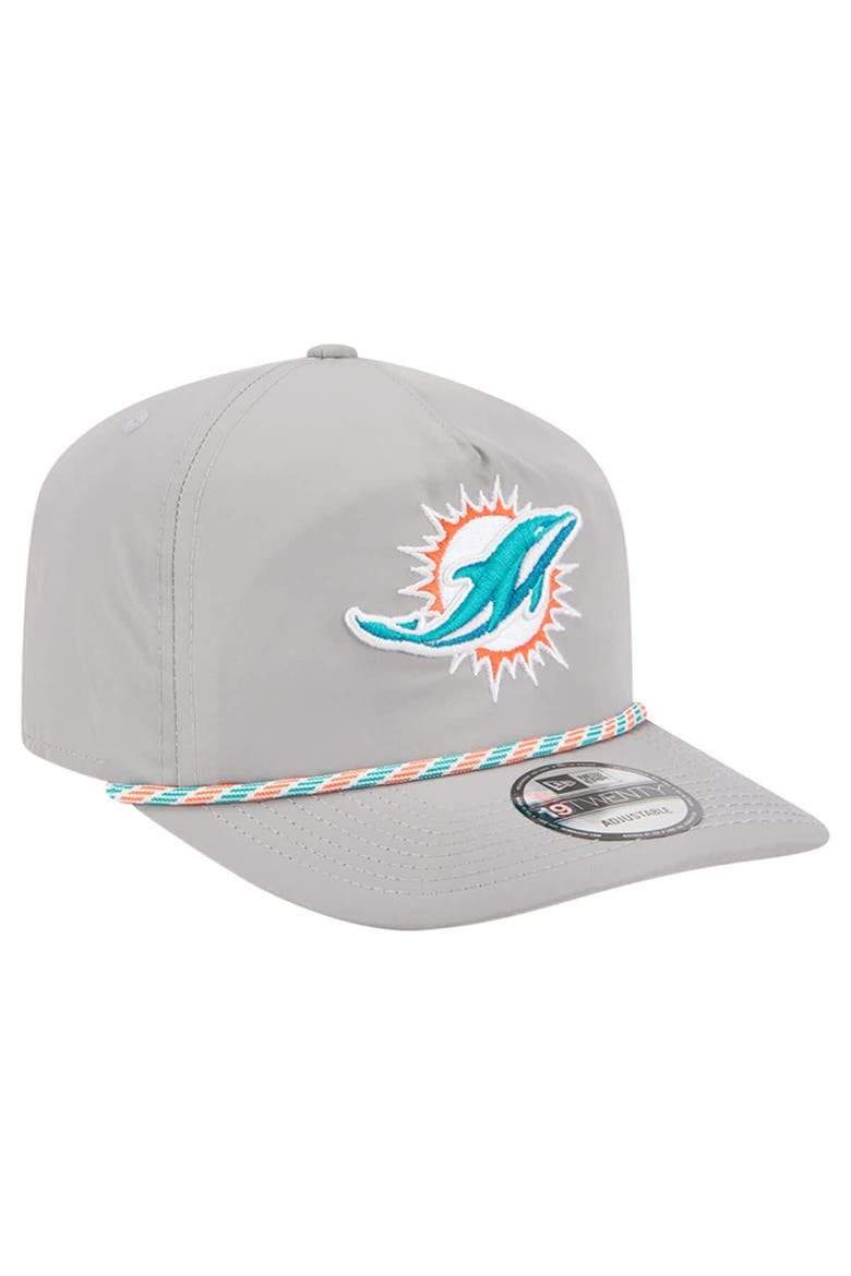 Men's New Era Gray Miami Dolphins Rope 19TWENTY Hat, Alternate, color, Gray