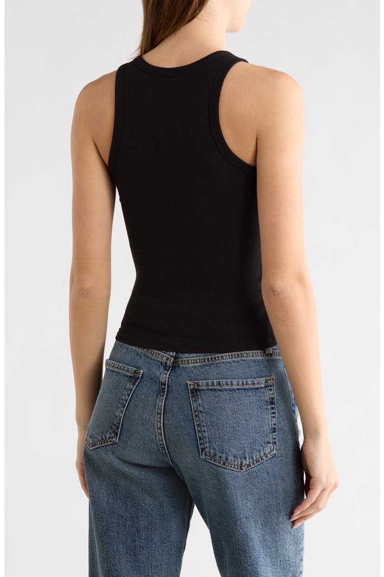 Rhinestone Ribbed Tank, Alternate, color, BLACK