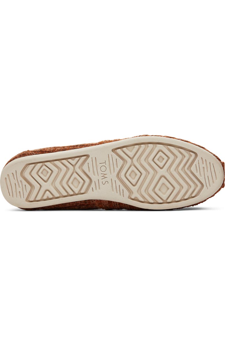 TOMS Alpargata Rib Faux Fur Lined Slip-On, Alternate, color, Medium Orange