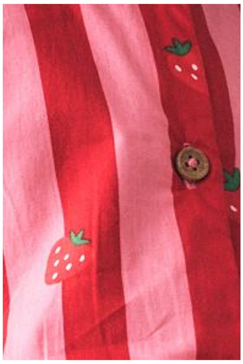 Kids' Strawberry Stripe Peplum Top & Pants Set, Alternate, color, PINK MULTI