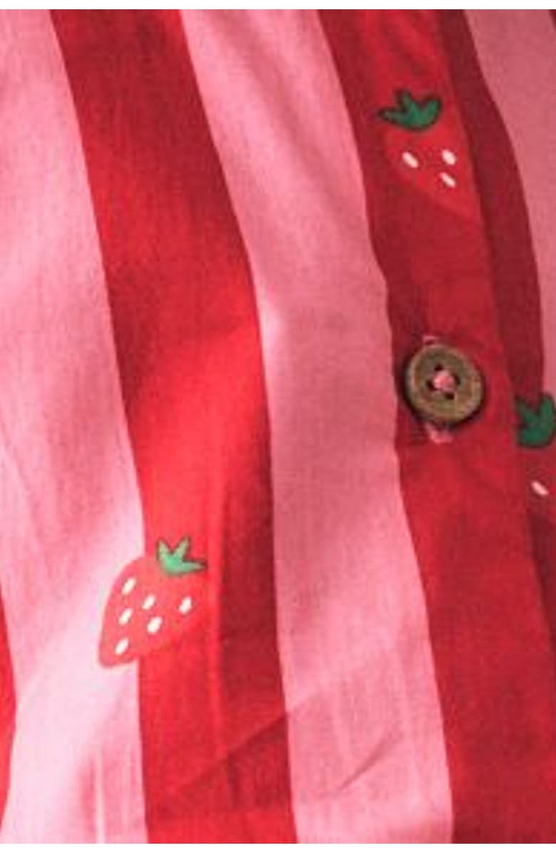 NEXT Kids' Strawberry Stripe Peplum Top & Pants Set, Alternate, color, Pink Multi