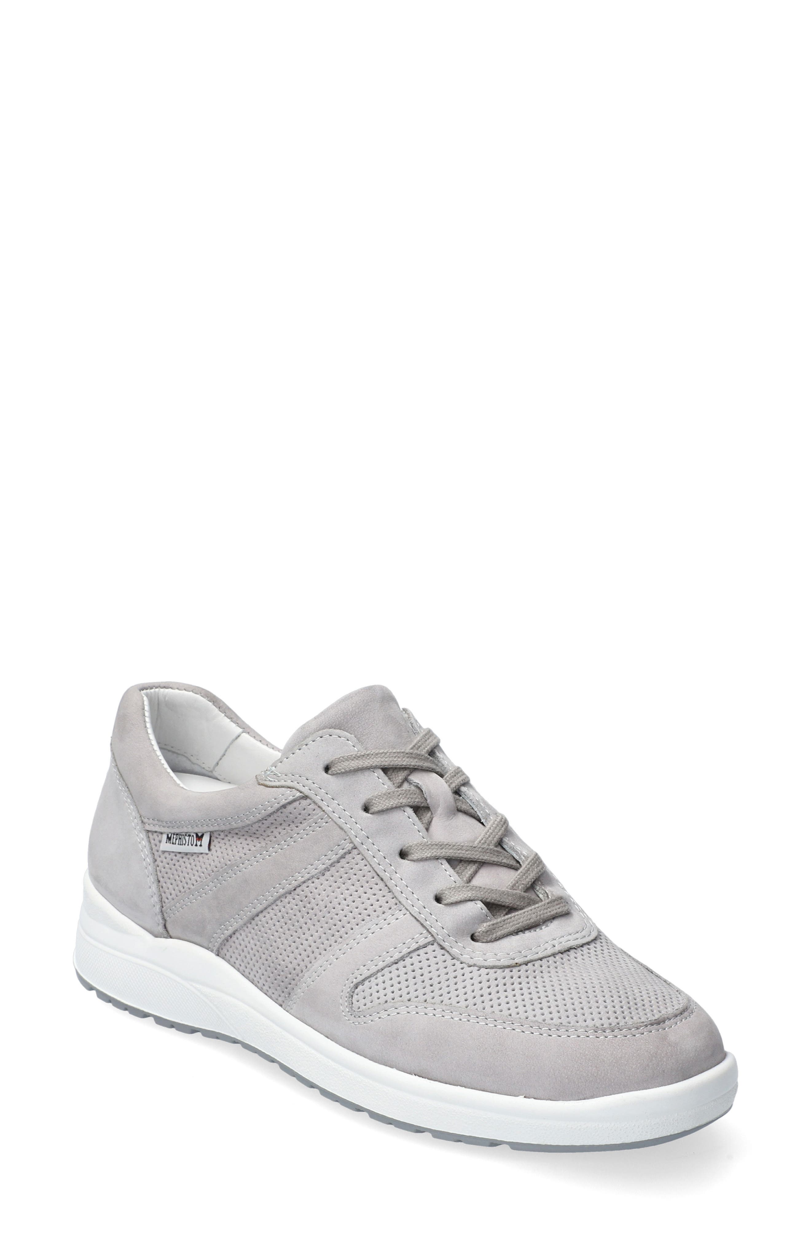 Mephisto Rebecca Perforated Sneaker, Main, color, Light Grey