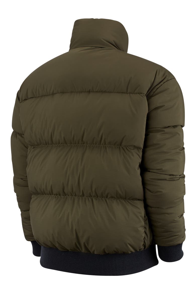 NRG Reversible Down Fill Puffer Jacket, Alternate, color, CARGO KHAKI/ CRIMSON/ BLACK