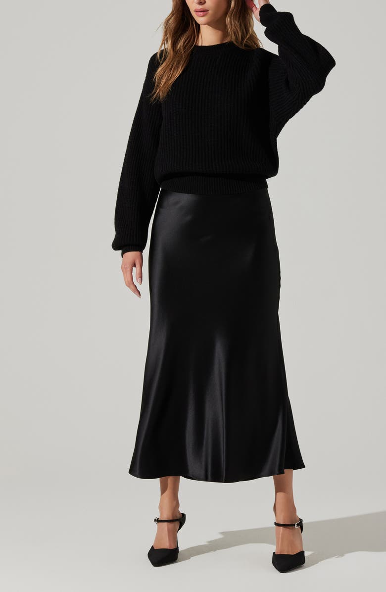 ASTR the Label Windey Satin Midi Skirt, Alternate, color,