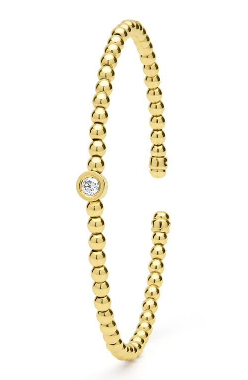 Lagos Caviar Diamond Cuff Bracelet In Gold